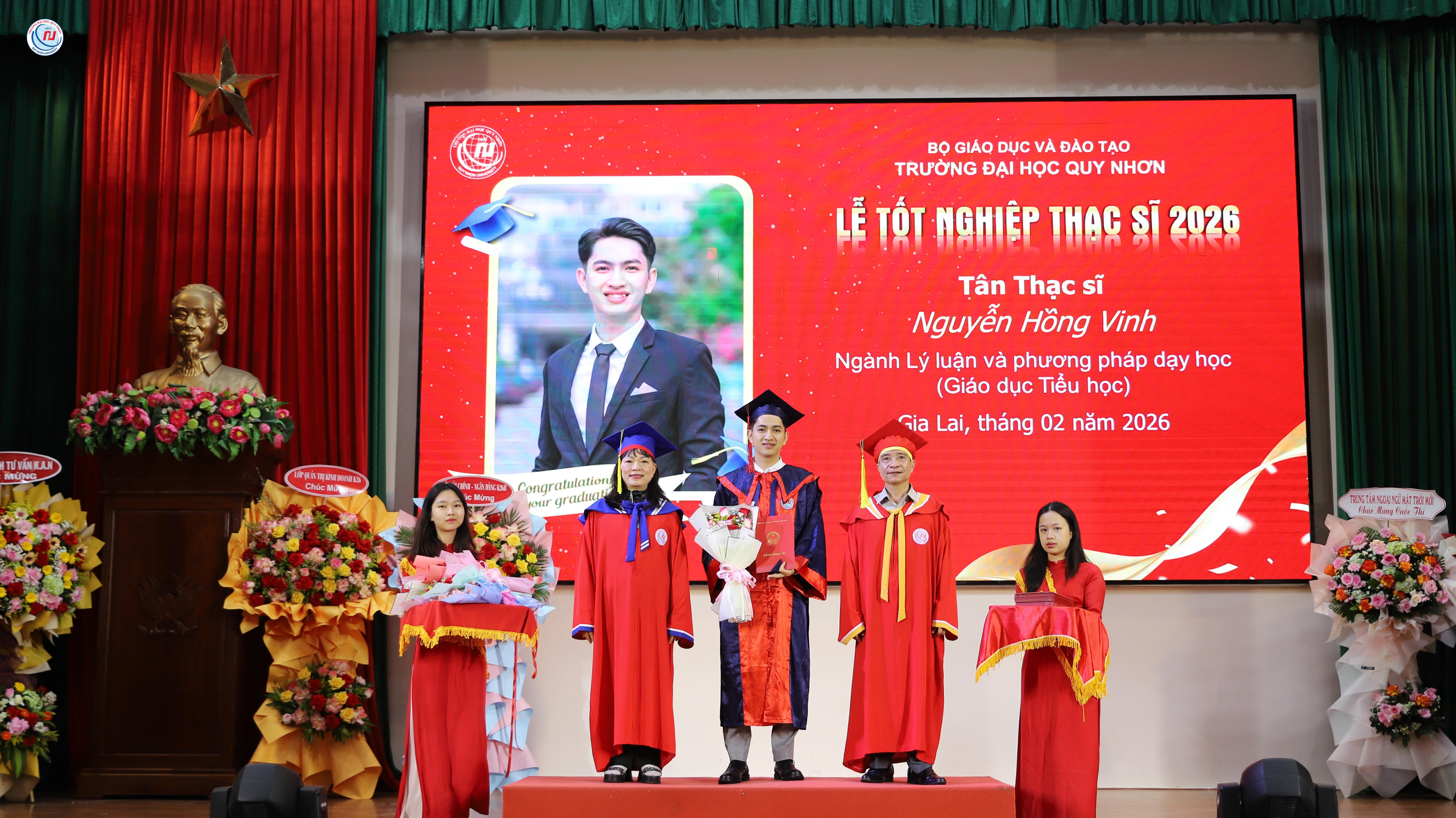 QNU chúc mừng 162 tân thạc sĩ tại Lễ tốt nghiệp và trao bằng đợt 1 năm 2026